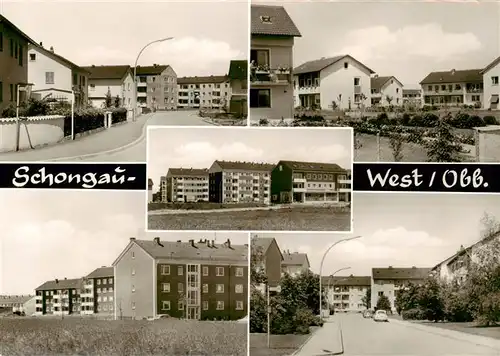 AK / Ansichtskarte 73878026 Schongau_Bayern Stadtteil West Teilansichten Wohnsiedlungen 