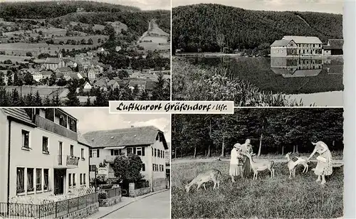 AK / Ansichtskarte  Graefendorf__Unterfranken Panorama Uferpartie am Wasser Gasthaus Wild 