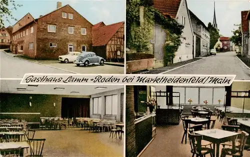 AK / Ansichtskarte  Roden_Unterfranken Gasthaus zum Lamm Gastraum Ortsstrasse Roden Unterfranken