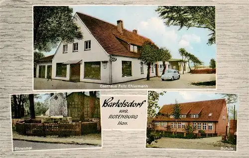 AK / Ansichtskarte  Rotenburg_Wuemme Gasthaus Fritz Ehlermann Ehrenmal Schule Rotenburg Wuemme