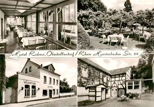 AK / Ansichtskarte 73878074 Oberdollendorf Hotel Richarz Gastraum Gartenterrasse Weinstube Oberdollendorf