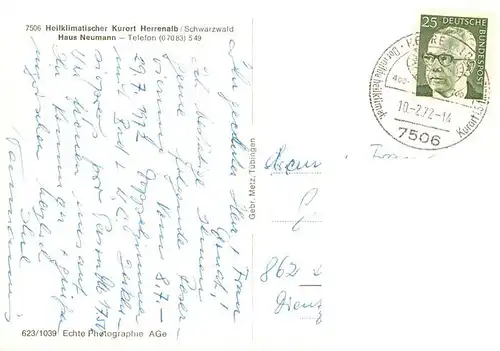 AK / Ansichtskarte  Herrenalb_Schwarzwald Haus Neumann 