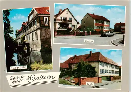 AK / Ansichtskarte 73878087 Goltern_Barsinghausen Partie am Schloss Siedlung Schule 