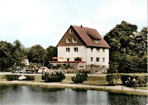 AK / Ansichtskarte  Hahnenklee-Bockswiese_Harz Gaestehaus Erika Kaffee am Kurpark Hahnenklee-Bockswiese