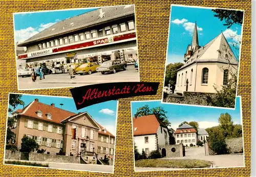 AK / Ansichtskarte 73878118 Altenstadt_Hessen Spar Markt Rathaus Kirche Altenstadt_Hessen