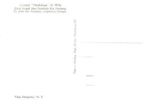 AK / Ansichtskarte  Hoeckel_Nordheide Gasthof Heidekrug Terrasse Hoeckel Nordheide