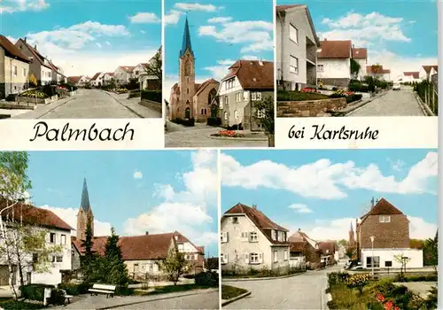 AK / Ansichtskarte 73878177 Palmbach_Karlsruhe Ortsansichten Kirche Strassenpartien 