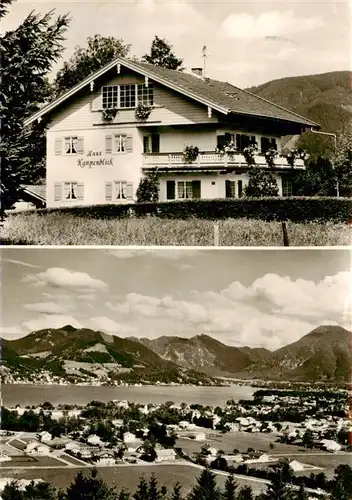 AK / Ansichtskarte  Bad_Wiessee Haus Kampenblick Panorama Blick auf den Tegernsee und Alpen Bad_Wiessee