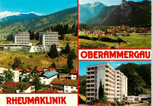 AK / Ansichtskarte 73878248 Oberammergau Rheumaklinik Panorama Hochhaus Oberammergau
