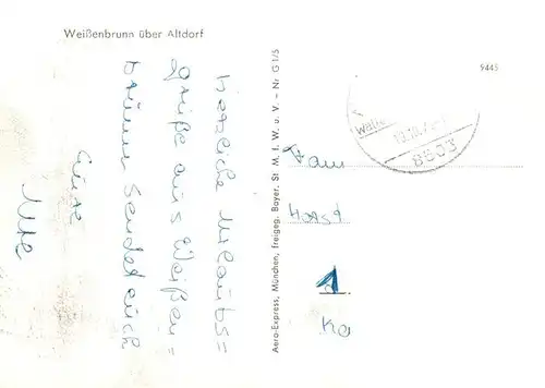 AK / Ansichtskarte  Weissenbrunn_Nuernberg Fliegeraufnahme Weissenbrunn Nuernberg