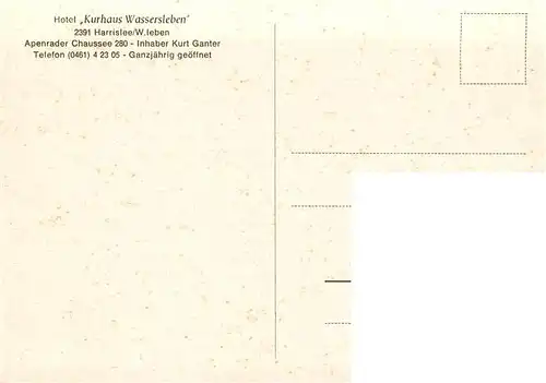 AK / Ansichtskarte  Harrislee_Schleswig-Flensburg Hotel Kurhaus Wassersleben Fliegeraufnahme 