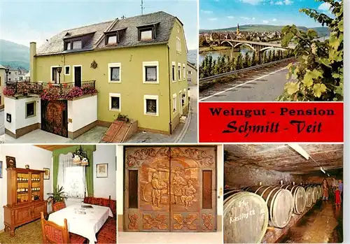 AK / Ansichtskarte  Trittenheim_Mosel Weingut Pension Arthur Schmitt Veit Gaststube Kellerbesichtigung Trittenheim Mosel