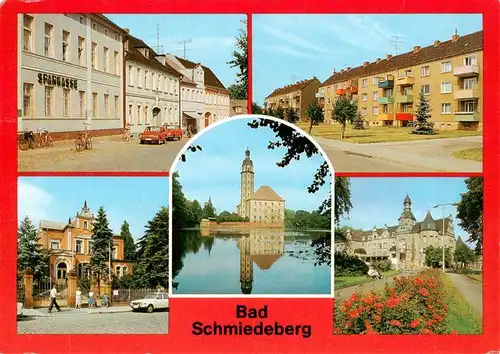 AK / Ansichtskarte  Bad_Schmiedeberg Am Markt Rehhahnweg Heidesanatorium Genesungsheim Freundschaft Kurhaus Bad_Schmiedeberg