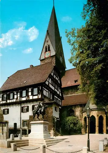 AK / Ansichtskarte  Geislingen__Steige Kaiser Wilhelm Denkmal Pfarrhaus und spaetgot ev Stadtkirche 