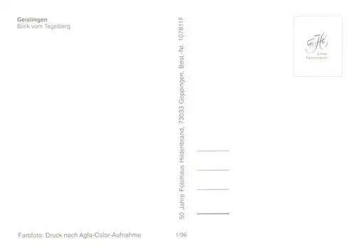 AK / Ansichtskarte  Geislingen__Steige Blick vom Tegelberg 