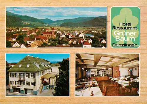 AK / Ansichtskarte 73878378 Denzlingen Hotel Restaurant Gruener Baum Gastraum Panorama Denzlingen