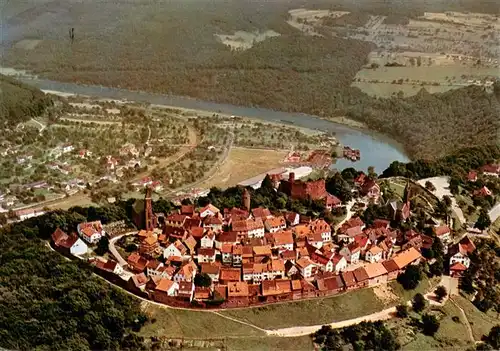 AK / Ansichtskarte  Dilsberg_Neckar_Neckargemuend Fliegeraufnahme 