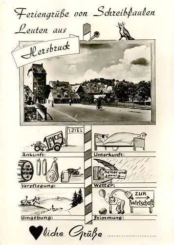 AK / Ansichtskarte 73878394 Hersbruck Teilansicht Karikaturen Hersbruck