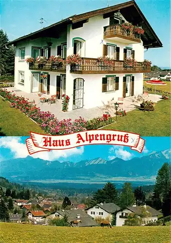 AK / Ansichtskarte  Bad_Kohlgrub Haus Alpengruss Panorama Bad_Kohlgrub