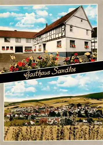 AK / Ansichtskarte  Unterhaun Gasthaus Sandlos Panorama Blick ueber die Felder Unterhaun