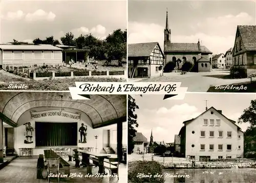 AK / Ansichtskarte  Birkach_Ebensfeld Schule Dorfstrasse Saal im Haus der Baeuerin Birkach Ebensfeld