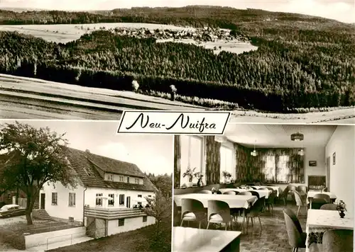 AK / Ansichtskarte  Neu-Nuifra_Neunuifra_Pfalzgrafenweiler Landschaftspanorama Schwarzwald Café Pension Gutekunst Gastraum 