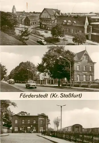 AK / Ansichtskarte 73878534 Foerderstedt Magedburg-Leipziger Strasse Postamt Bahnhof Foerderstedt