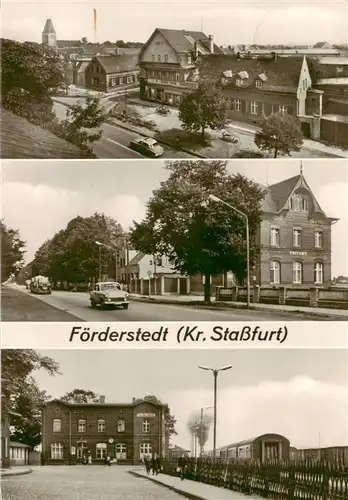 AK / Ansichtskarte  Foerderstedt Magedburg-Leipziger Strasse Postamt Bahnhof Foerderstedt