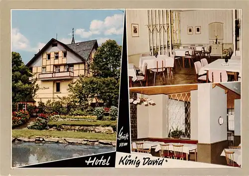 AK / Ansichtskarte 73878547 Hoelle_Bad_Steben_Hoellental Hotel Koenig David Restaurant Garten 