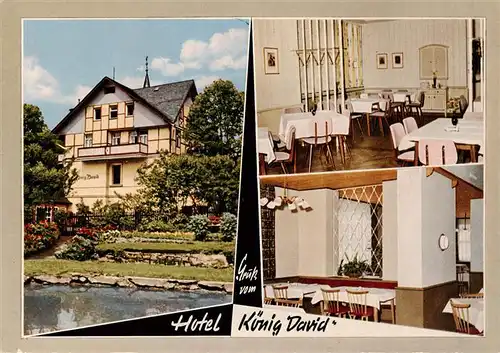 AK / Ansichtskarte  Hoelle_Bad_Steben_Hoellental Hotel Koenig David Restaurant Garten