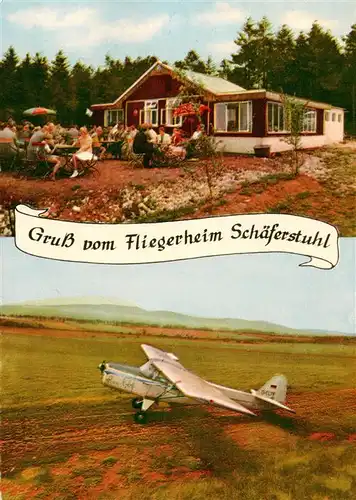 AK / Ansichtskarte 73878570 Bad_Salzgitter Fliegerheim Schaeferstuhl Motorflugzeug Bad_Salzgitter