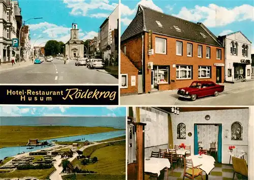 AK / Ansichtskarte 73878572 Husum__Nordfriesland Hotel Restaurant Roedekrog Stadtzentrum Luftaufnahme 