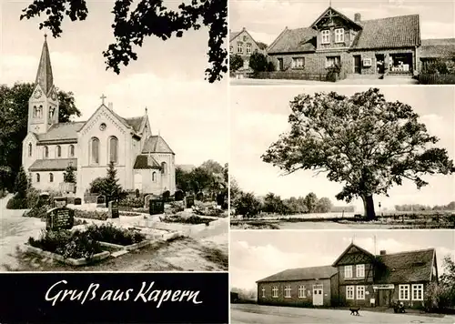 AK / Ansichtskarte 73878620 Kapern Kirche Friedhof Alter Baum Gaststaette Kapern