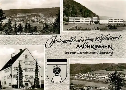 AK / Ansichtskarte  Moehringen_Tuttlingen Panorama Schule Rathaus Vorstadt Luftkurort an der Donauversickerung Moehringen Tuttlingen