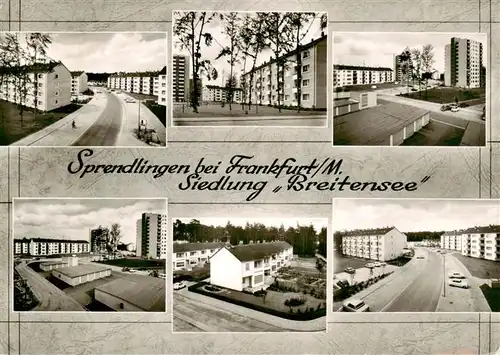 AK / Ansichtskarte  Sprendlingen__Dreieich Siedlung Breitensee Hochhaeuser Bromsilber 