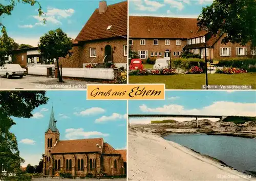 AK / Ansichtskarte  Echem Kaufhaus Terner Lehr- und Versuchsanstalt Kirche Elbe Seitenkanal Echem