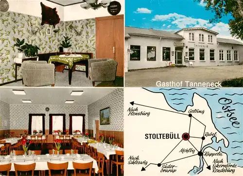 AK / Ansichtskarte 73878657 Stoltebuell Gasthof Tanneneck Restaurant Landkarte Stoltebuell