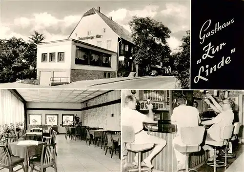 AK / Ansichtskarte  Messenkamp Gasthaus zur Linde Gastraum Theke Messenkamp