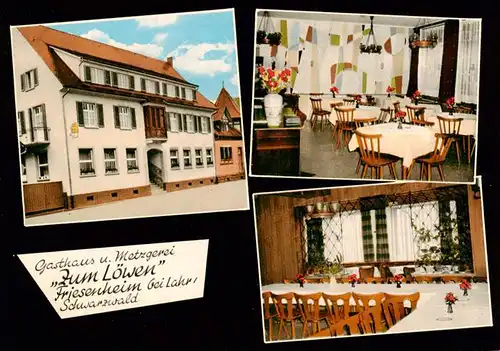 AK / Ansichtskarte  Friesenheim_Baden Gasthaus Metzgerei zum Loewen Gastraum Friesenheim_Baden