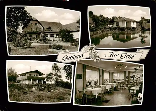 AK / Ansichtskarte  Schoenenberg_Bad_Driburg Gasthaus zur Eiche Pension Café Bungalow Teich 