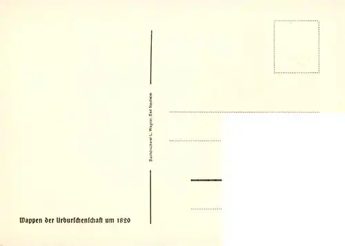 AK / Ansichtskarte  Bad_Hersfeld Vereinigung Alter Burschenschafter Wappen um 1820 Bad_Hersfeld