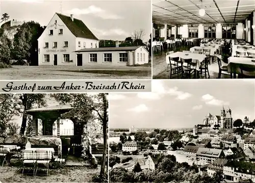 AK / Ansichtskarte  Breisach_Rhein Gasthof zum Anker Restaurant Stadtpanorama mit Muenster Breisach Rhein