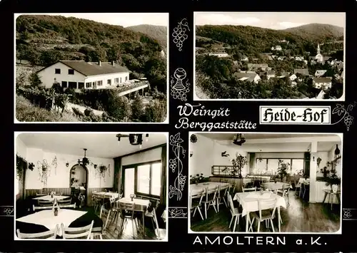 AK / Ansichtskarte  Amoltern Weingut Berggaststaette Heide-Hof Gastraum Panorama Amoltern