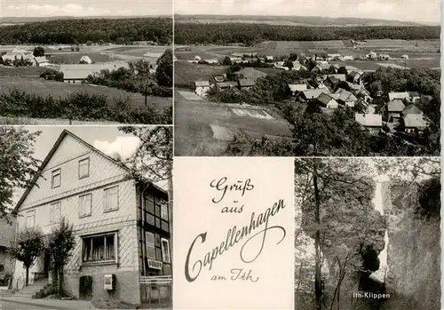 AK / Ansichtskarte 73878714 Capellenhagen_Duingen Panorama Gasthaus Jacke Ith-Klippen Felsformationen 