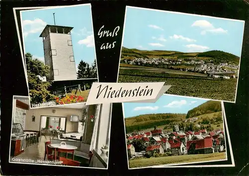 AK / Ansichtskarte  Niedenstein Hessenturm Gaststaette Ortsansicht Panorama Niedenstein