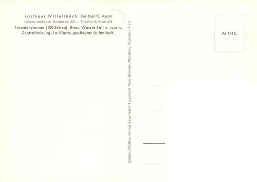 AK / Ansichtskarte  Unterwittelsbach Rasthaus Wittelsbach Unterwittelsbach