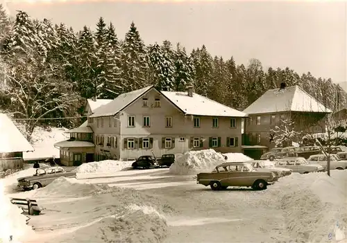 AK / Ansichtskarte  Marxzell Waldhotel Bergschmiede im Winter Marxzell