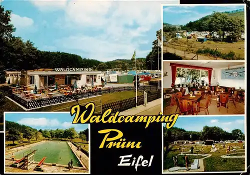 AK / Ansichtskarte  Pruem_Eifel Waldcamping Pruem Schwimmbad Minigolf Gaststaette Pruem_Eifel