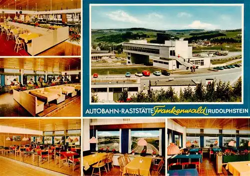 AK / Ansichtskarte 73878766 Rudolphstein BAB Raststaette Frankenwald Gastraeume Panorama Rudolphstein