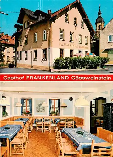 AK / Ansichtskarte 73878790 Goessweinstein Gasthof Frankenwald Gaststube Goessweinstein